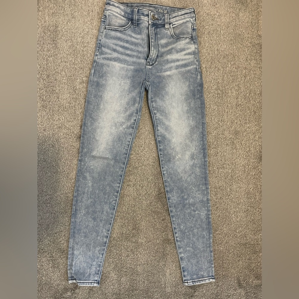 American Eagle Super High Rise Jeggings - Size 0 Regular